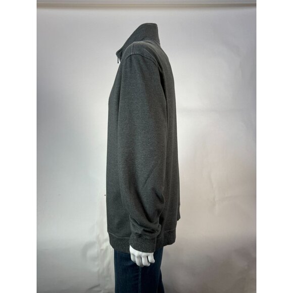 Izod Advantage Performance Stretch Grey Quarter-Zip Pullover Sweatshirt XL - Picture 16 of 16